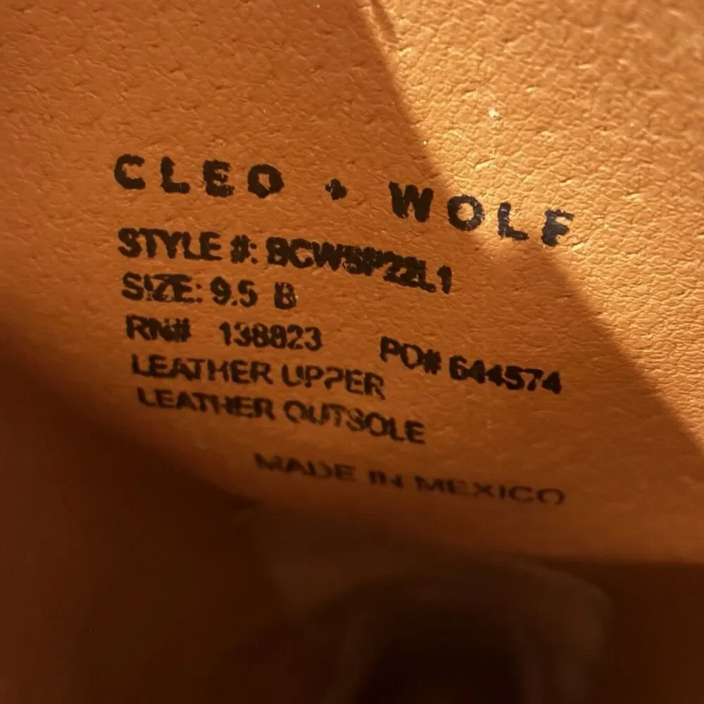 EUC Cleo + Wolf Women's Ivy Western Boot BCWSP22L1 Tan Sz 9.5 Cowgirl Rodeo